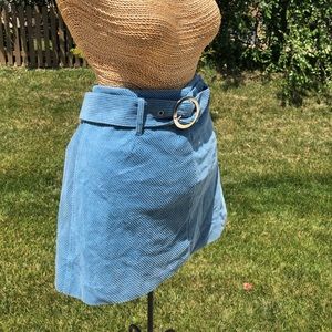 Zara Skirts - Blue corduroy belted skirt Zara Skirts - Blue corduroy belted skirt